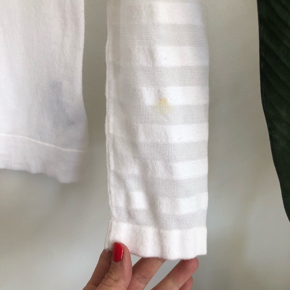 Vince Camuto Sheer Striped Sweater - Picture 5 of 5